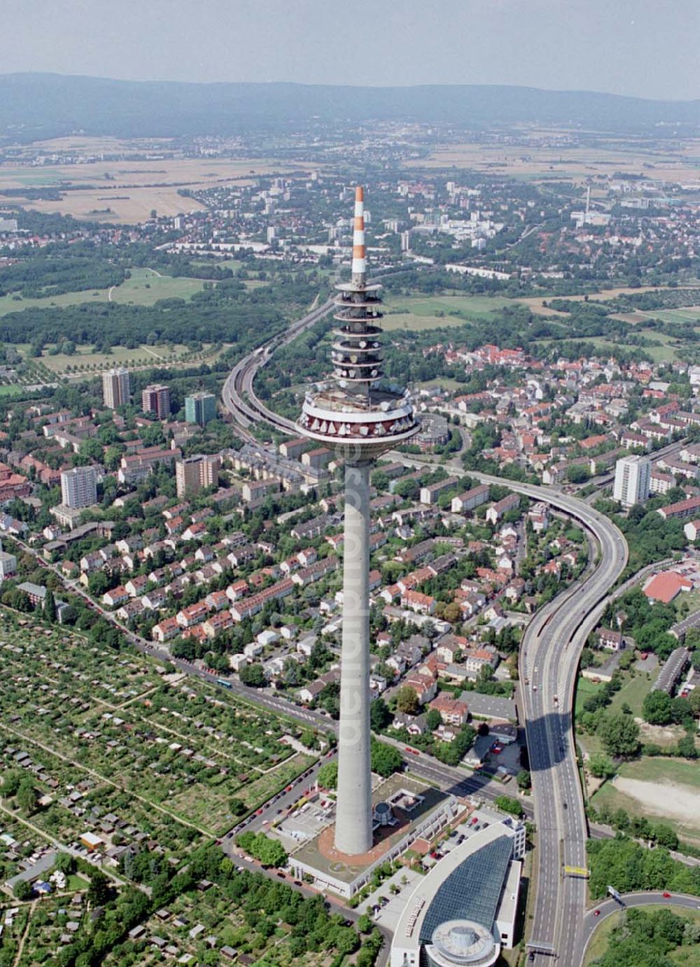 Aerial photograph FRANKFURT / Main - Frankfurt am Main / Hessen Blick auf den Europaturm an der Wilhelm-Epstein-Straße in Ginnheim / 60431 Frankfurt am Main 01.08.2003