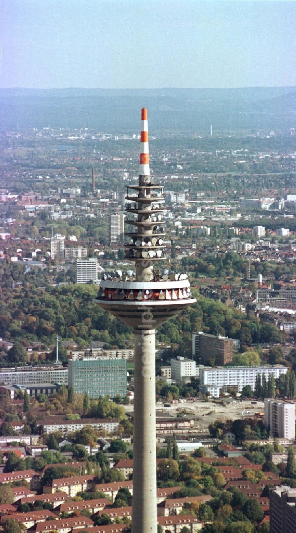 Frankfurt am Main from above - Frankfurter Fernsehturm