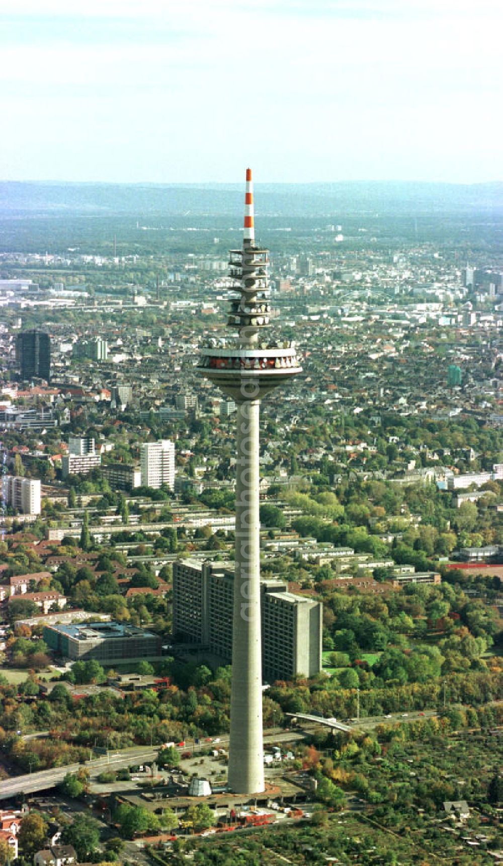 Frankfurt am Main from the bird's eye view: Frankfurter Fernsehturm