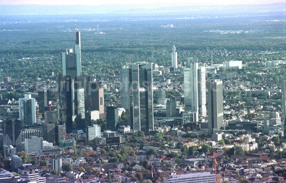 Aerial image Frankfurt am Main - Frankfurter Stadtzentrum mit Bankenzentrum