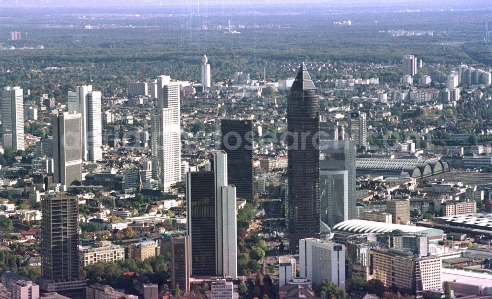 Aerial photograph Frankfurt am Main - Frankfurter Stadtzentrum mit Bankenzentrum