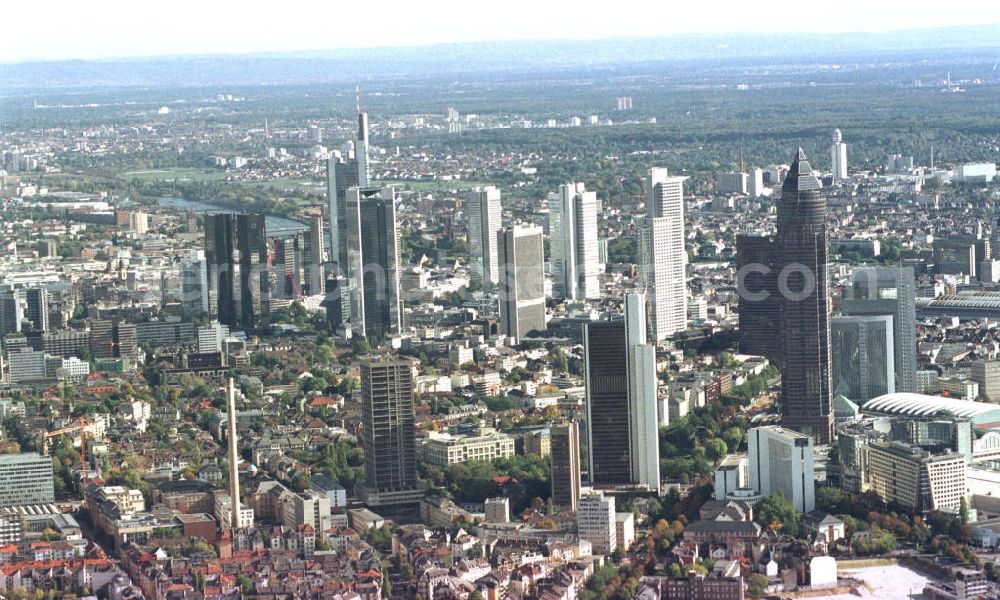 Frankfurt am Main from above - Frankfurter Stadtzentrum mit Bankenzentrum