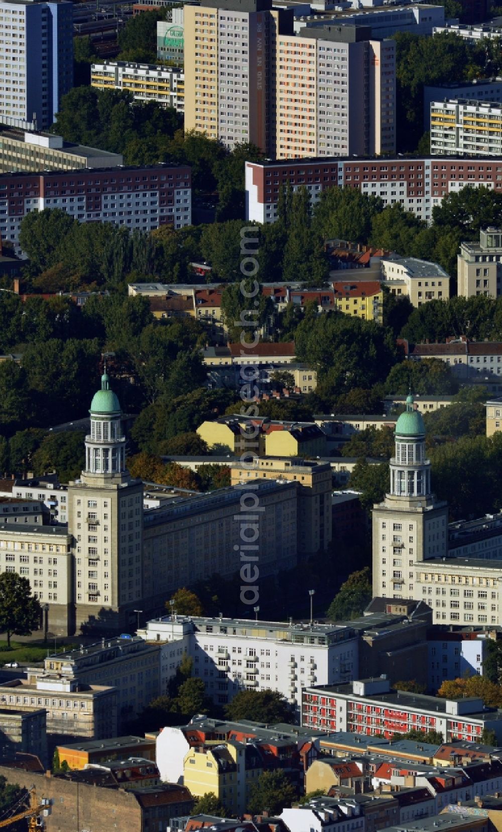 Aerial image Berlin Lichtenberg - Frankfurter Tor on Frankfurter Allee in Berlin - Friedrichshain