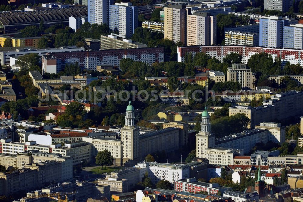 Aerial photograph Berlin Lichtenberg - Frankfurter Tor on Frankfurter Allee in Berlin - Friedrichshain