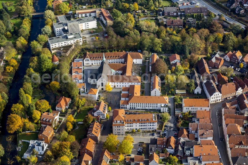 Warendorf from the bird's eye view: Franciscan monastery Warendorf in North Rhine-Westphalia