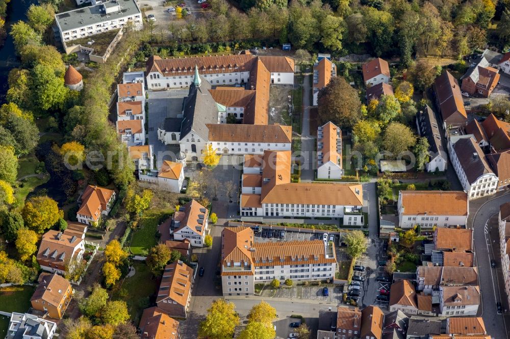 Aerial image Warendorf - Franciscan monastery Warendorf in North Rhine-Westphalia