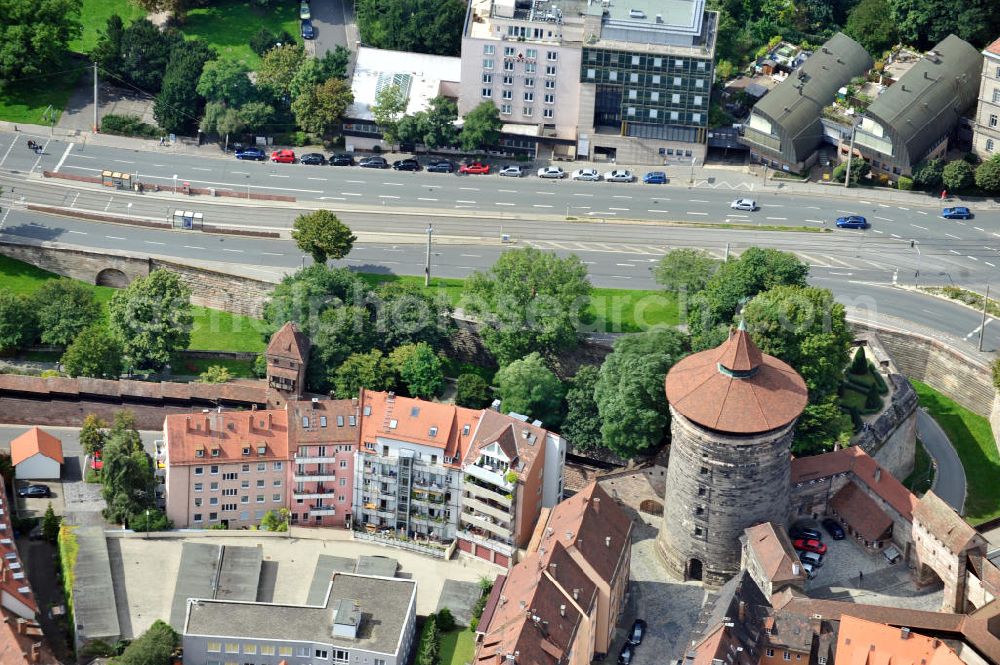 Nürnberg from the bird's eye view: The Frauentor was the main entrance in the south-east of the city wall in Nuremberg