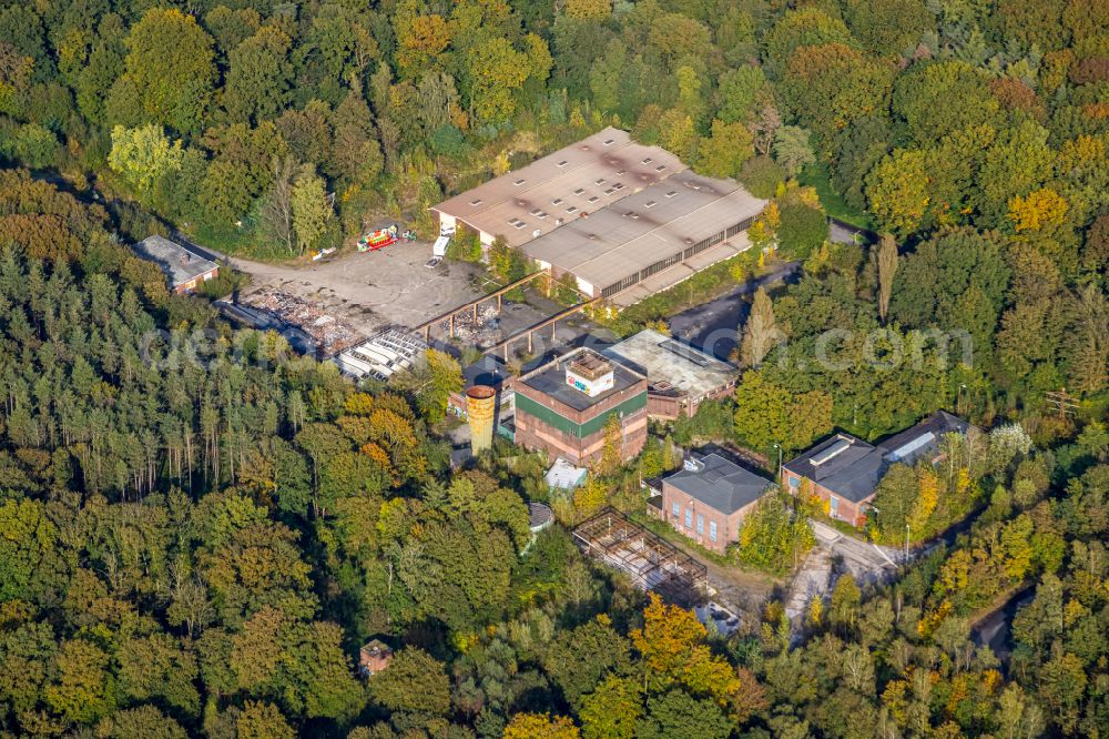 Aerial image Kamp-Lintfort - Mining shaft tower am Aussenschacht von Friedrich Heinrich -Norddeutschland	hard coal revier in Kamp-Lintfort in the state North Rhine-Westphalia