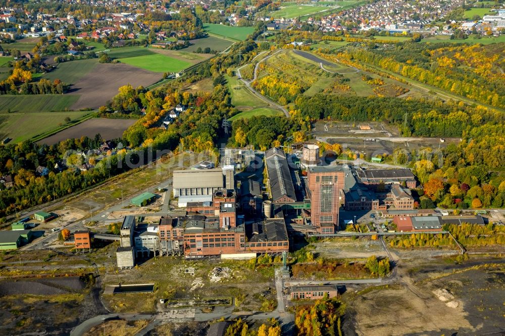 Aerial photograph Hamm - Mining shaft and facilities of the former coal mine Heinrich-Robert hard coal revier in the Wiescherhoefen part of Hamm in the state of North Rhine-Westphalia