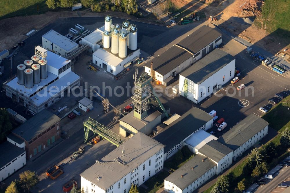 Aerial photograph Mühlwärts - Headframe of the mine entrance and the K & S AG on the shaft 2 in Mühlwärts in Thuringia