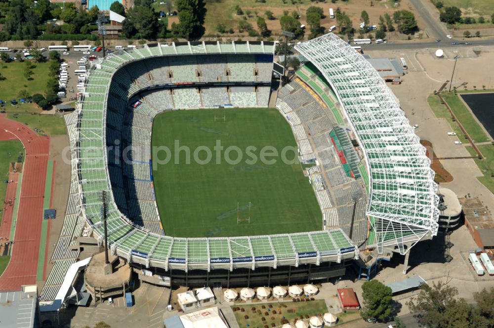 Aerial image Bloemfontein - Blick auf das Free State Stadion im Zentrum von Bloemfontein in Südafrika vor der Fußball-Weltmeisterschaft. View of the Free State Stadium in Bloemfontein in South Africa for the FIFA World Cup 2010.