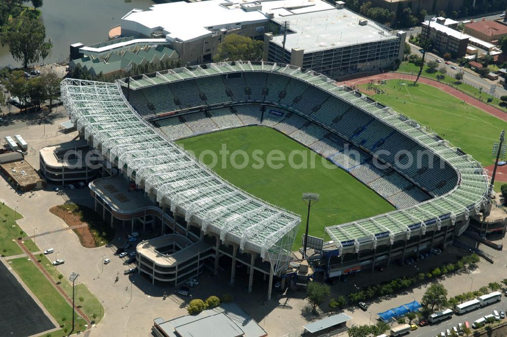 Aerial image Bloemfontein - Blick auf das Free State Stadion im Zentrum von Bloemfontein in Südafrika vor der Fußball-Weltmeisterschaft. View of the Free State Stadium in Bloemfontein in South Africa for the FIFA World Cup 2010.