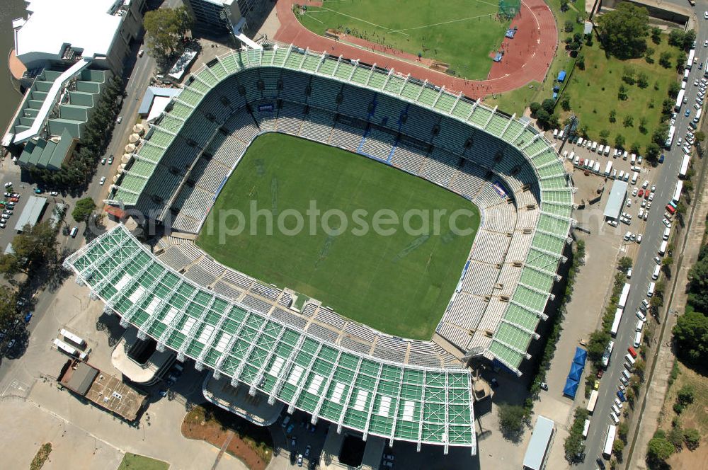 Aerial photograph Bloemfontein - Blick auf das Free State Stadion im Zentrum von Bloemfontein in Südafrika vor der Fußball-Weltmeisterschaft. View of the Free State Stadium in Bloemfontein in South Africa for the FIFA World Cup 2010.