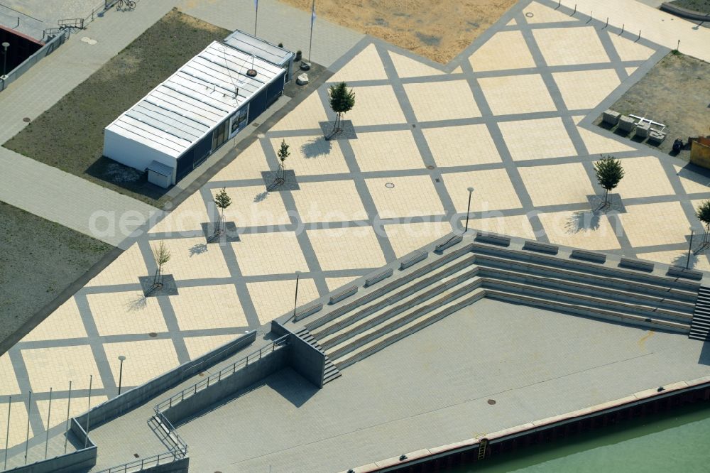 Zwenkau from the bird's eye view: Freedom staircase areas at the marina Zwenkau Zwenkau in Saxony