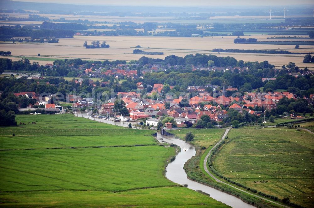 Aerial image Freiburg / Elbe - View of Freiburg / Elbe in Lower Saxony