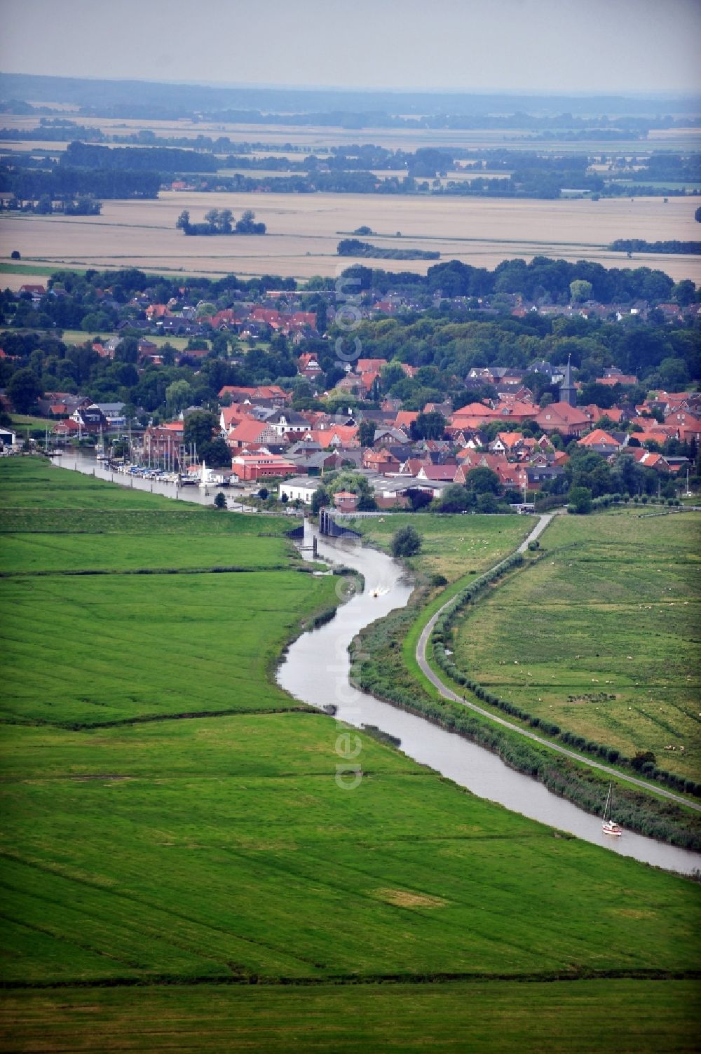 Aerial photograph Freiburg / Elbe - View of Freiburg / Elbe in Lower Saxony