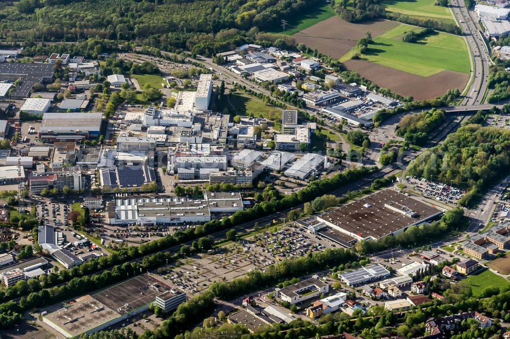 Aerial image Gundelfingen - Industrial and commercial area in Gundelfingen in the state Baden-Wuerttemberg