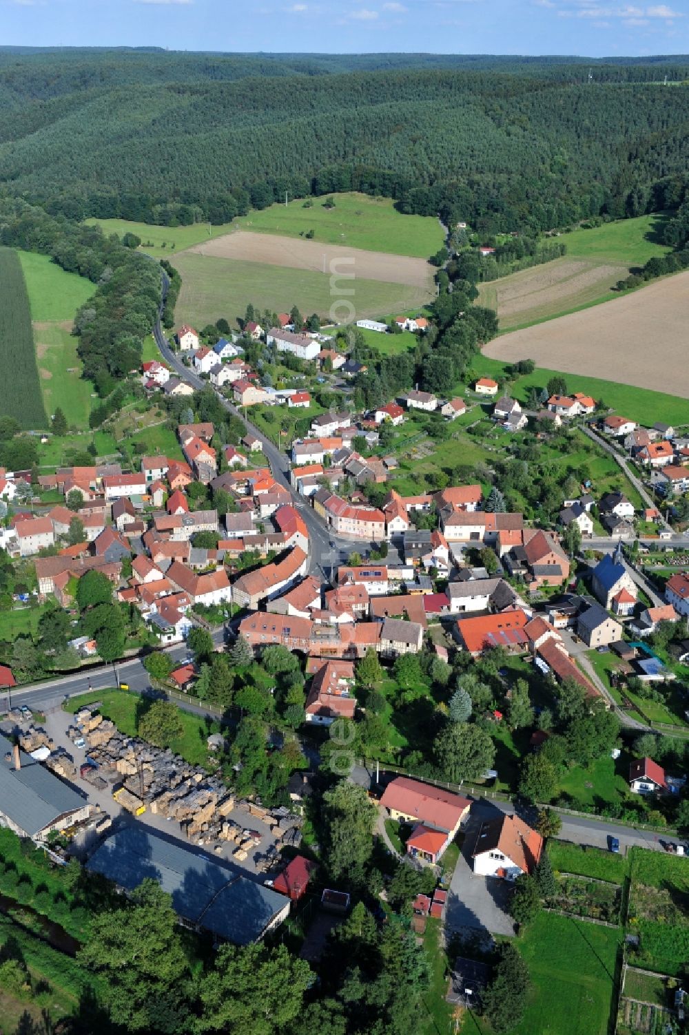 Freienorla from above - Freienorla in the state Thuringia