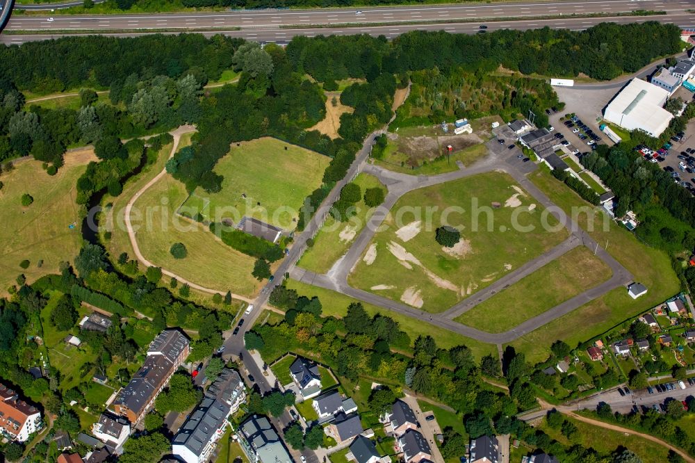 Aerial photograph Düsseldorf - Open space at the Karthaeuser street at Dusseldorf in Dusseldorf in North Rhine-Westphalia