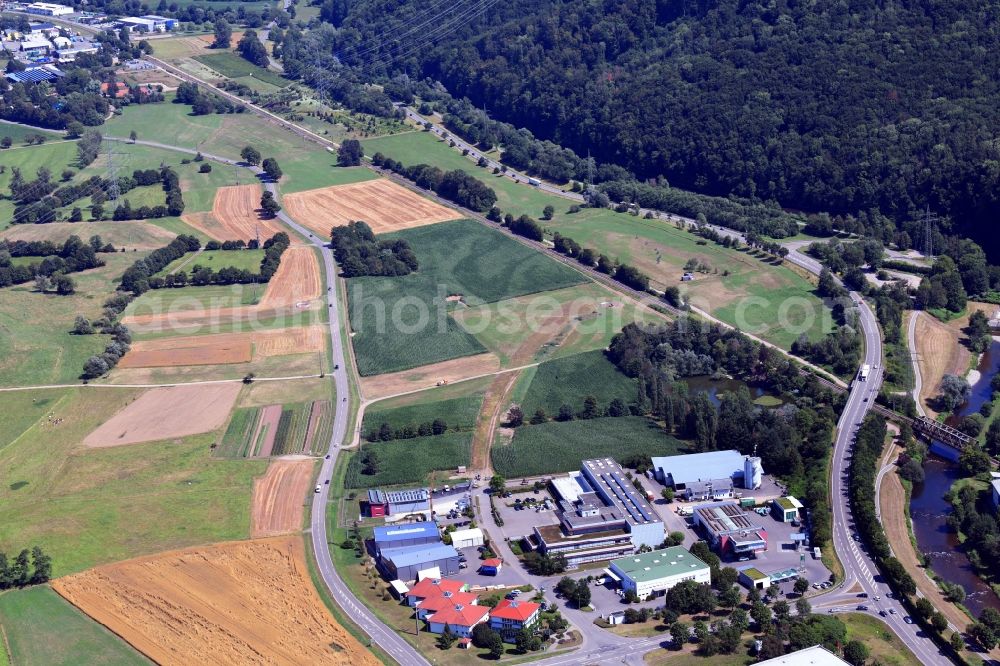 Lörrach from the bird's eye view: Open landscape for the construction works of the new hospital of the administrative district Loerrach in the district Hauingen in Loerrach in the state Baden-Wurttemberg, Germany