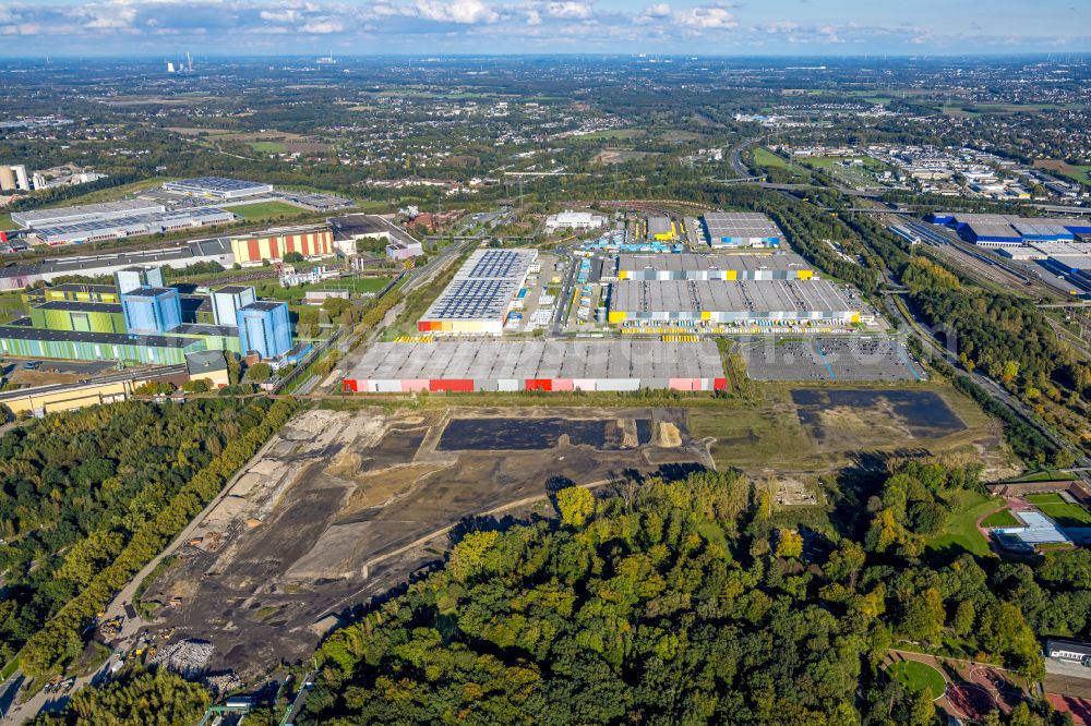 Dortmund from the bird's eye view: Exposure and analysis of soil areas on the site between Brackeler Strasse and Springorumstrasse in the district Westfalenhuette in Dortmund at Ruhrgebiet in the state North Rhine-Westphalia, Germany