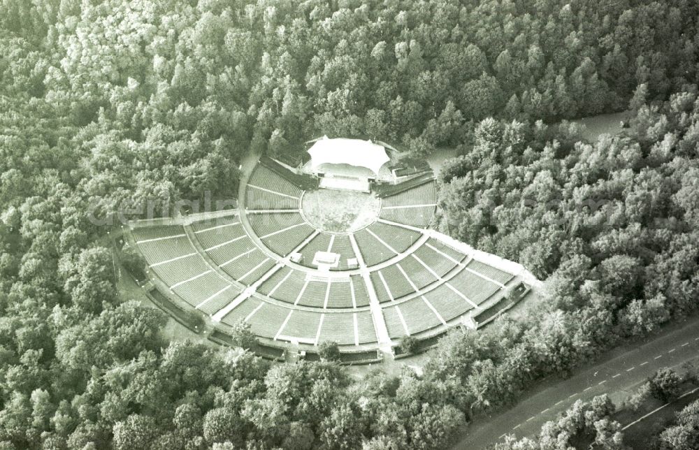 Berlin from the bird's eye view: Open-air stage of the Waldbuehne Berlin on Glockenturmstrasse in Berlin in Germany