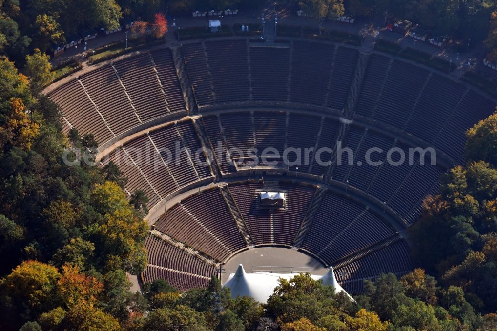 Aerial photograph Berlin - Open-air stage of the Waldbuehne Berlin on Glockenturmstrasse in Berlin in Germany