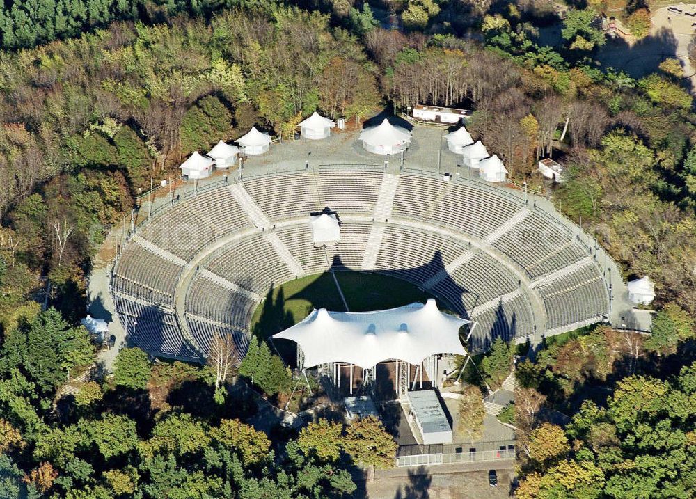 Aerial image Berlin - Köpenick - Freilichtbühne im Gelände des FEZ Wuhlheide.