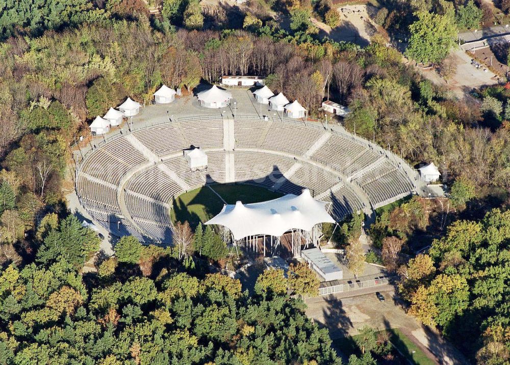 Aerial photograph Berlin - Köpenick - Freilichtbühne im Gelände des FEZ Wuhlheide.