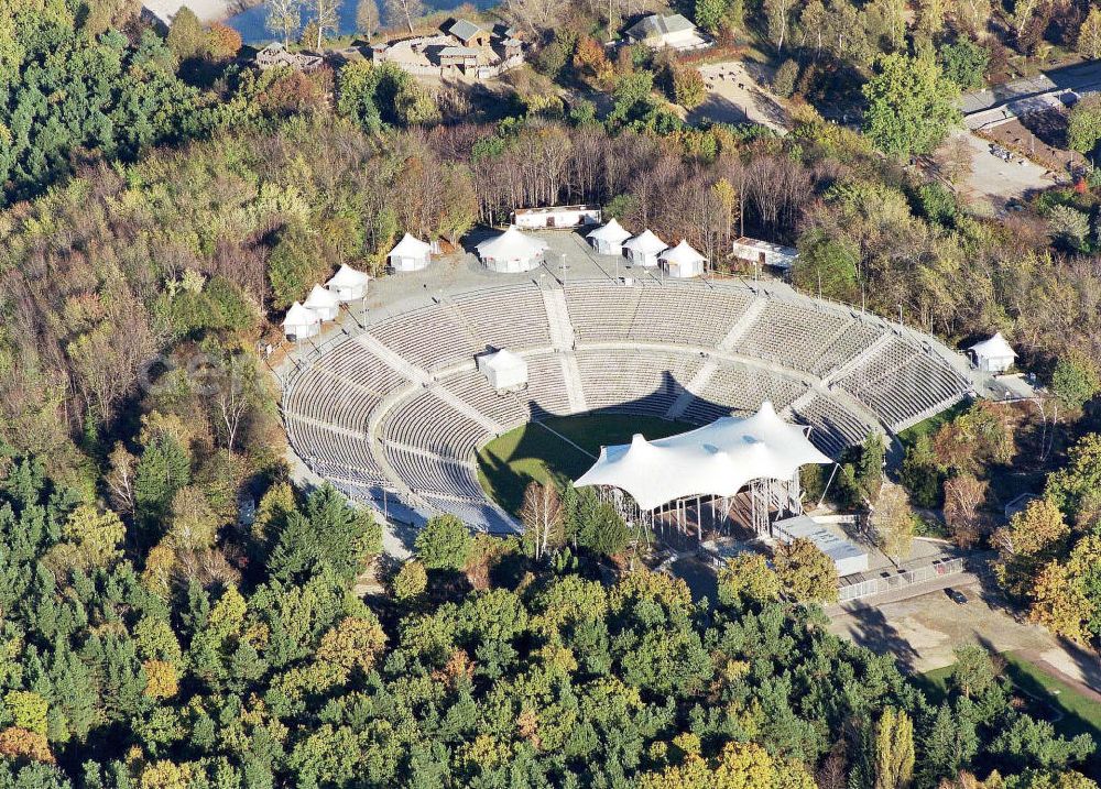 Berlin - Köpenick from above - Freilichtbühne im Gelände des FEZ Wuhlheide.