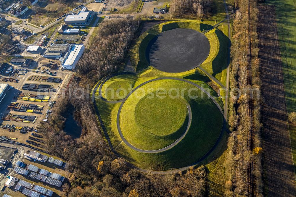 Aerial image Dorsten - Construction of the building of the open-air theater on Gelaende of Zeche Fuerst Leopold in Dorsten at Ruhrgebiet in the state North Rhine-Westphalia, Germany