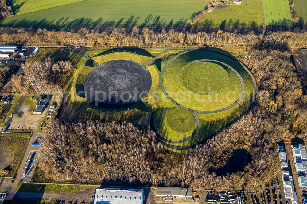 Aerial photograph Dorsten - Construction of the building of the open-air theater on Gelaende of Zeche Fuerst Leopold in Dorsten at Ruhrgebiet in the state North Rhine-Westphalia, Germany