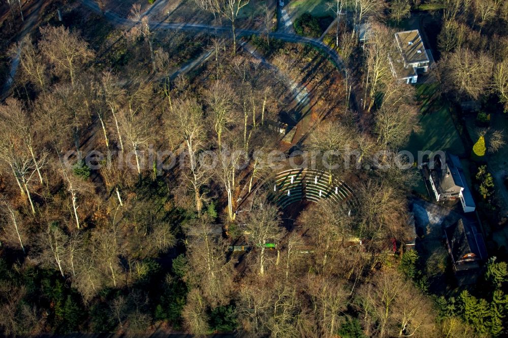 Höntrop from the bird's eye view: Construction of the building of the open-air theater Waldbuehne Hoentrop in Hoentrop in the state North Rhine-Westphalia, Germany