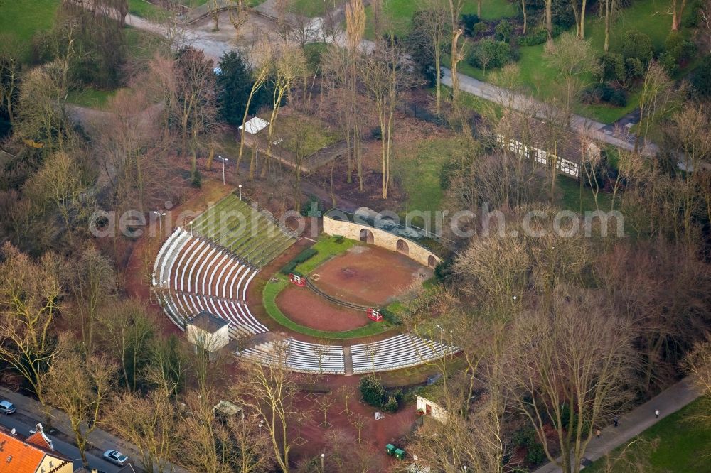 Aerial photograph Bochum - Construction of the building of the open-air theater Wattenscheid in Bochum in the state North Rhine-Westphalia