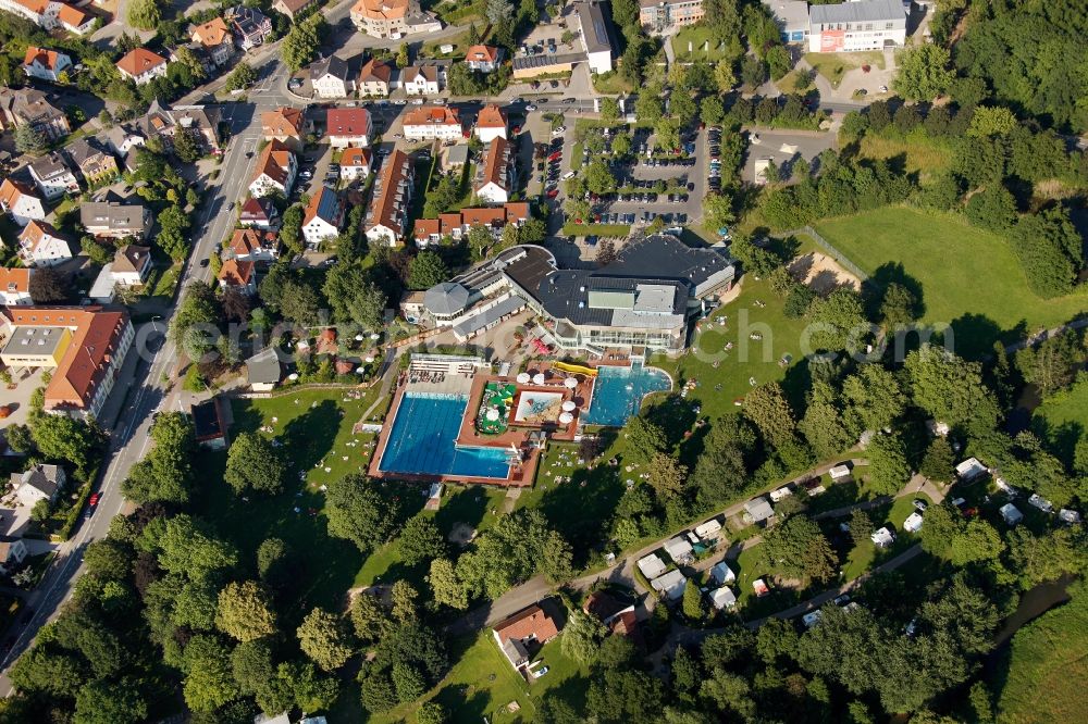 Lemgo from the bird's eye view: View of the open air pool Eau-Le in Lemgo in the state of North Rhine-Westphalia