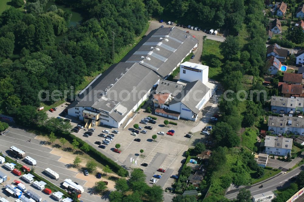 Aerial photograph Weil am Rhein - Buildings of the leisure centre and children amusement Impulsiv in the district Otterbach in Weil am Rhein in the state Baden-Wurttemberg, Germany