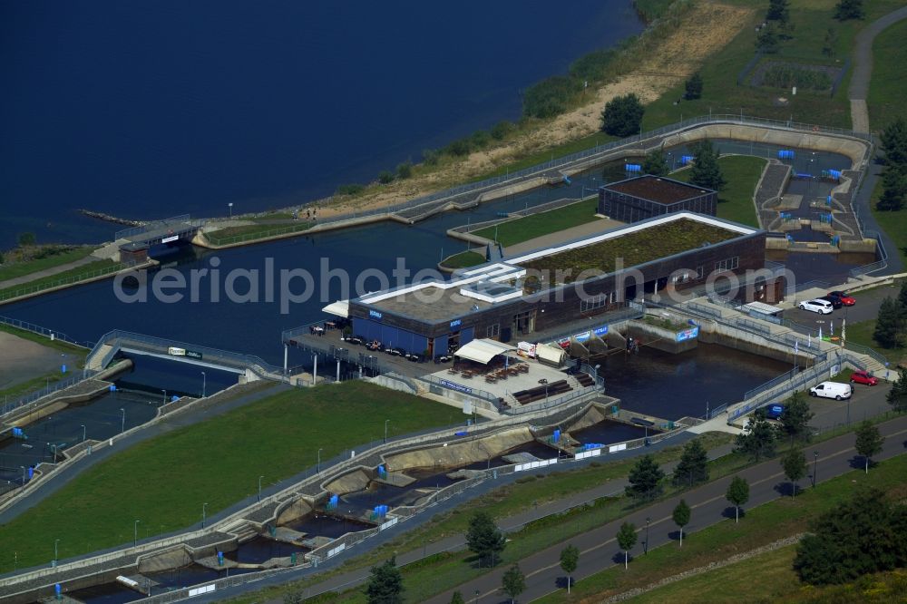 Aerial image Markkleeberg - Recreational facility - Amusement Park Kanupark Markkleeberg in Markkleeberg in the state Saxony