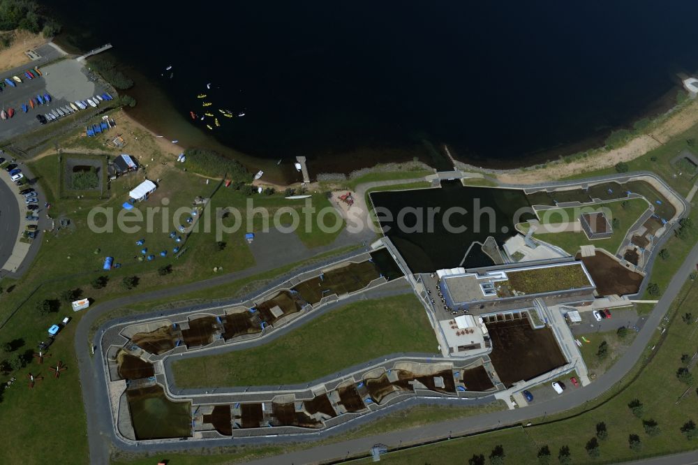 Markkleeberg from the bird's eye view: Recreational facility - Amusement Park Kanupark Markkleeberg in Markkleeberg in the state Saxony