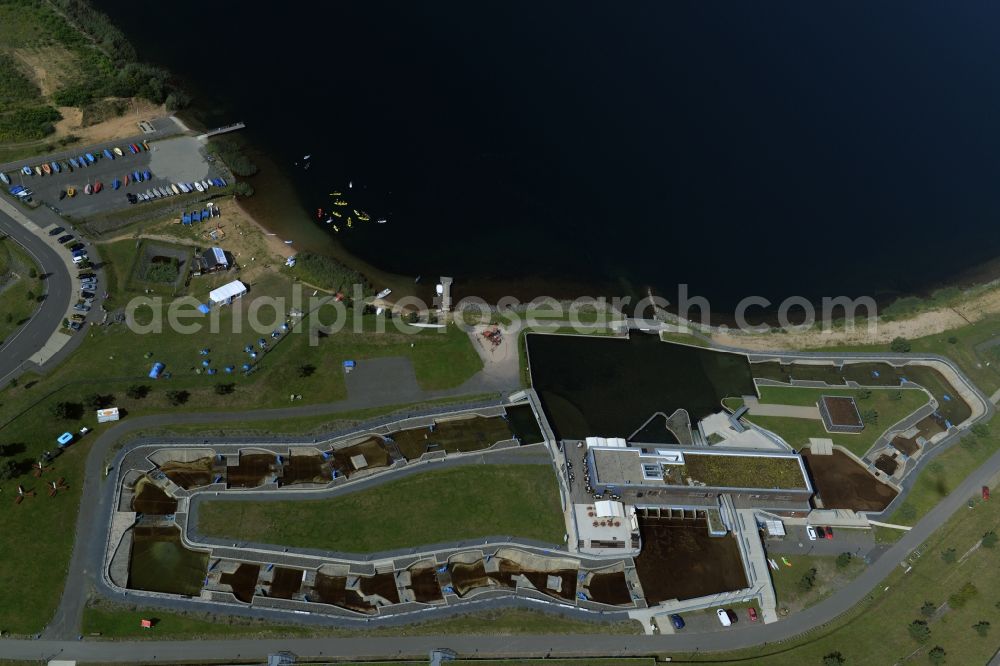 Aerial image Markkleeberg - Recreational facility - Amusement Park Kanupark Markkleeberg in Markkleeberg in the state Saxony