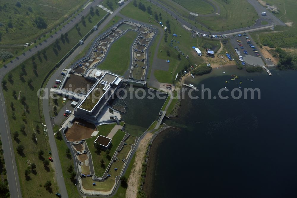 Markkleeberg from the bird's eye view: Recreational facility - Amusement Park Kanupark Markkleeberg in Markkleeberg in the state Saxony