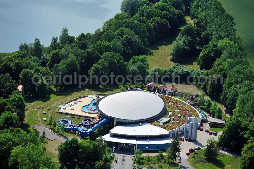 Hohenfelden from the bird's eye view: Amusement park at the reservoir Hohenfelden in Hohenfelden in Thuringia