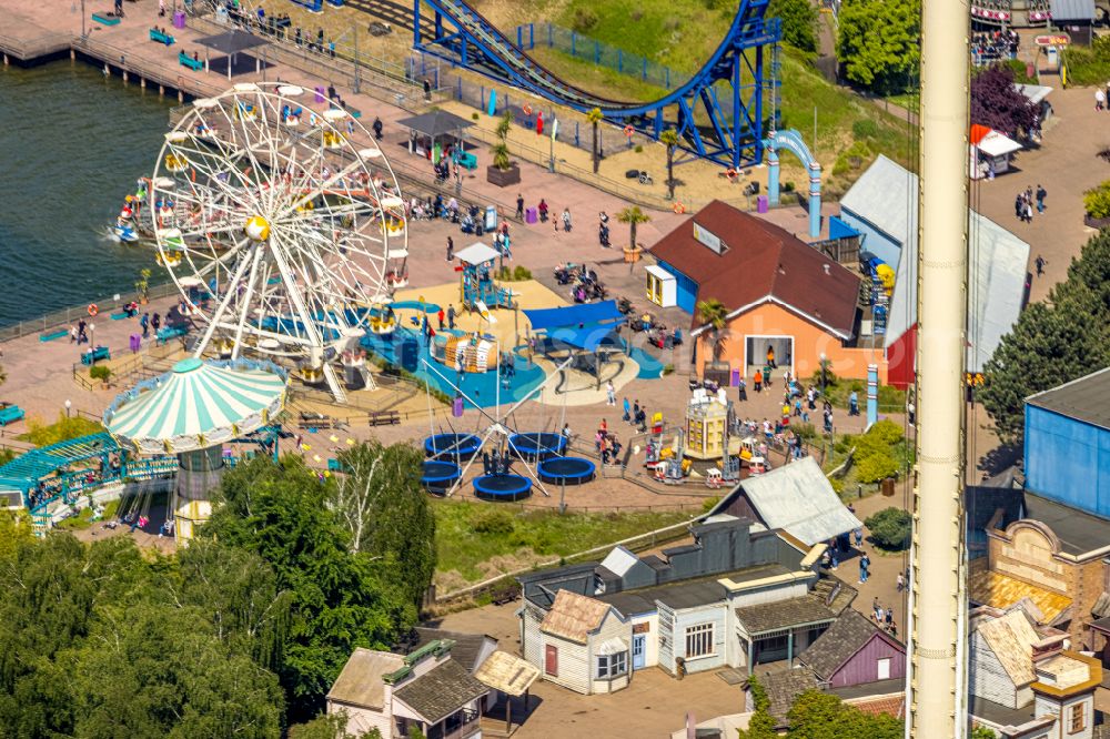 Aerial photograph Kirchhellen - Fun Park Movie Park Germany in Kirchhellen in the state of North Rhine-Westphalia. The movie and film themed fun park is closed for the winter