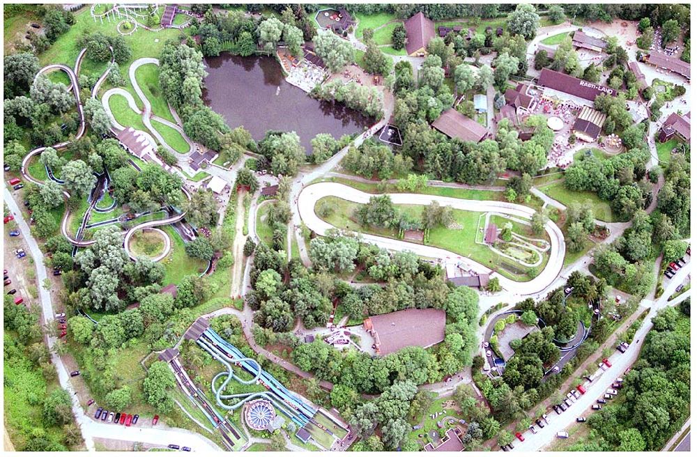 Aerial image Salzhemmendorf - 27.07.2004 Blick den Freizeitpark Rasti-Land Rasti-Land GmbH , Quanthofer Str. 9, 31020 Salzhemmendorf Tel.: 05153 · 68 74, Infoline: 05153 · 94 07 0 Fax: 05153 · 94 07 13, e-mail: info@rasti-land.de,