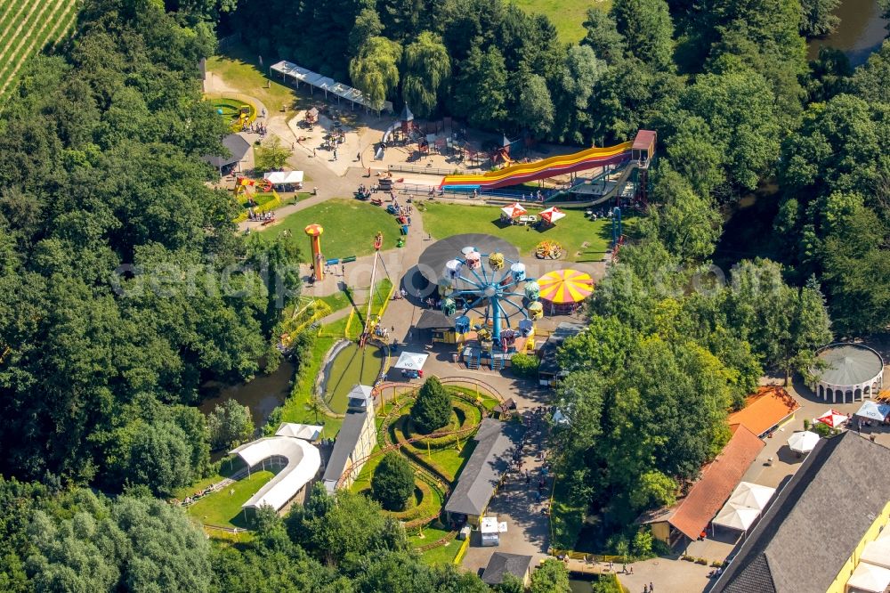 Bottrop from above - Fun Park Schloss Beck in Feldhausen in the state of North Rhine-Westphalia