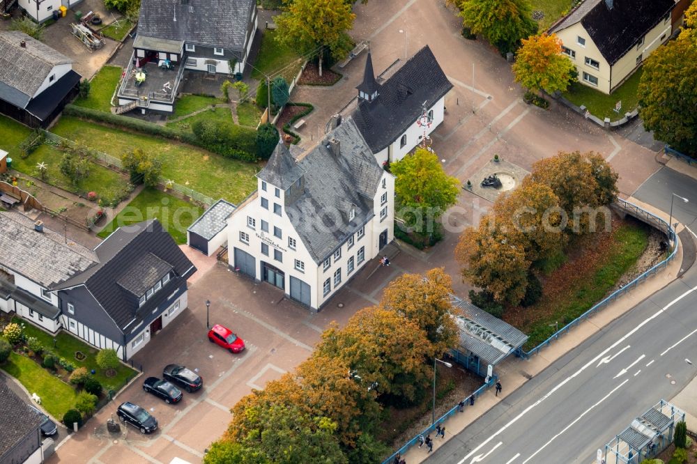 Netphen from the bird's eye view: Leisure Centre - Amusement Park Altes Feuerwehrhaus on Sankt-Peters-Platz in Netphen in the state North Rhine-Westphalia, Germany