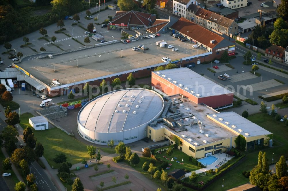 Aerial photograph Aschersleben - Leisure Centre - Amusement Park Ballhaus Aschersleben on Seegraben in Aschersleben in the state Saxony-Anhalt, Germany