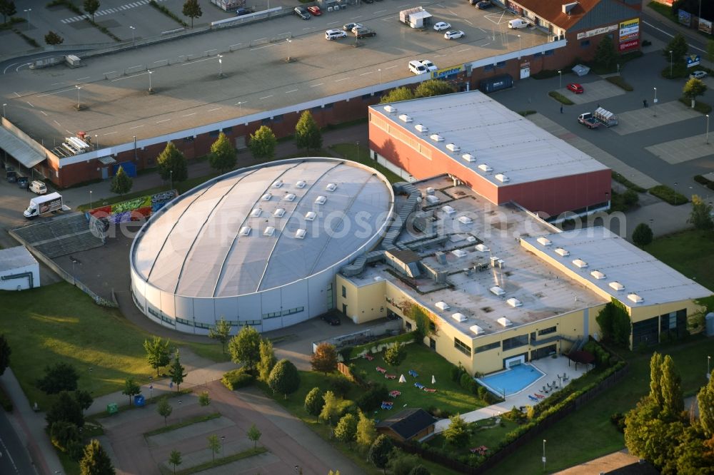 Aschersleben from above - Leisure Centre - Amusement Park Ballhaus Aschersleben on Seegraben in Aschersleben in the state Saxony-Anhalt, Germany