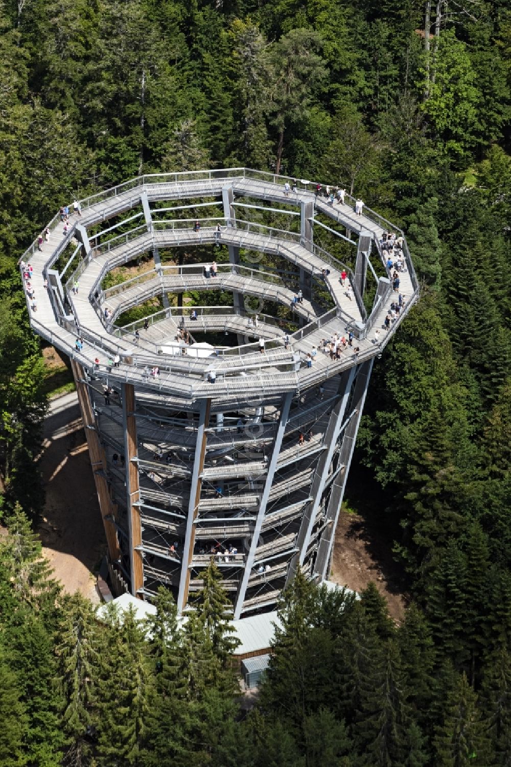 Aerial photograph Bad Wildbad - Leisure Centre - Amusement Park Baumwipfelpfad Schwarzwald in Bad Wildbad in the state Baden-Wuerttemberg, Germany