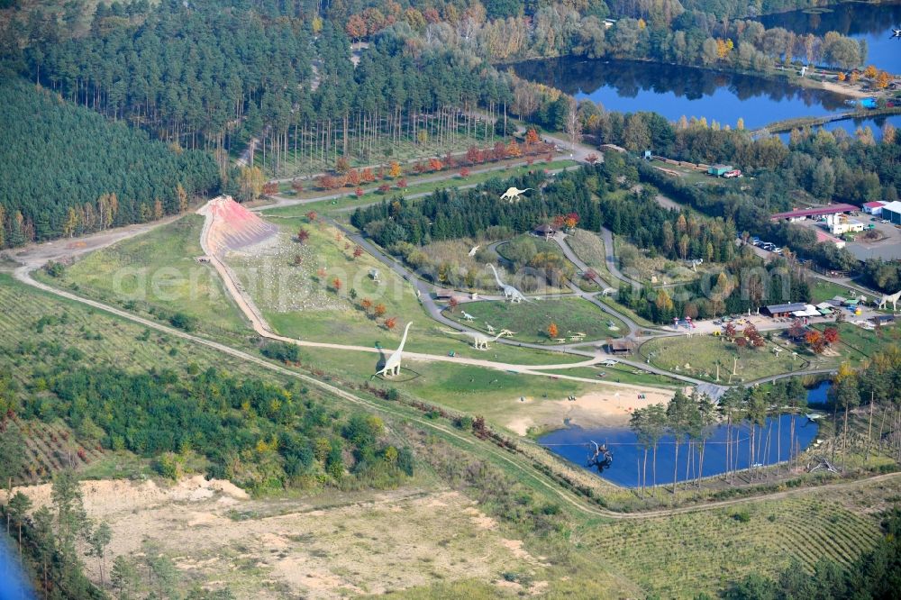 Aerial photograph Germendorf - Leisure Centre - Amusement Park Dinopark Germendorf An den Waldseen in Oranienburg in the state Brandenburg, Germany