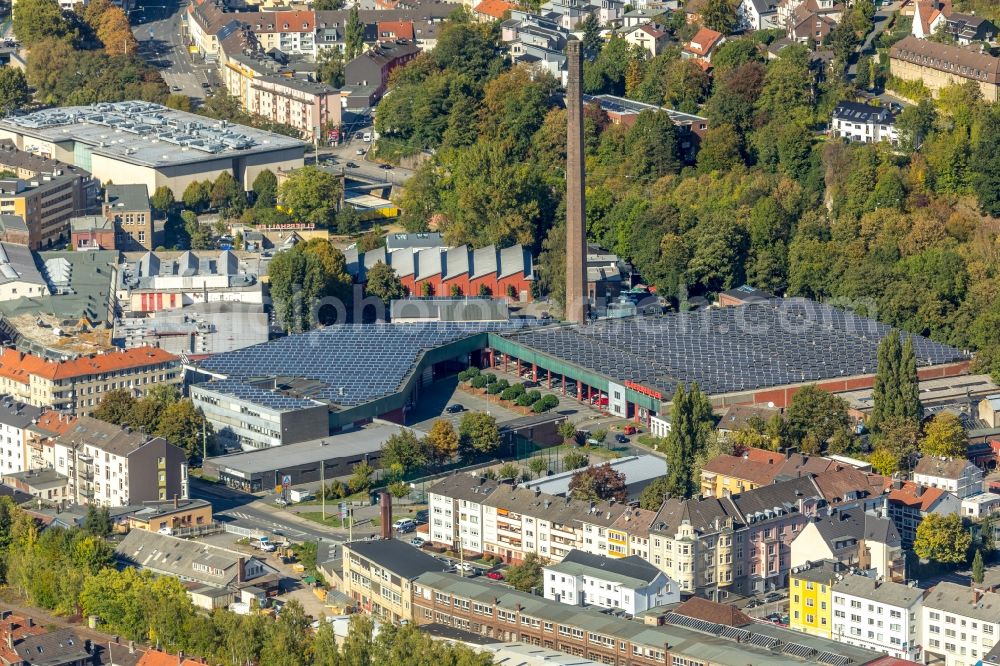 Hagen from above - Leisure Centre - Amusement Park Elbershallen in Hagen in the state North Rhine-Westphalia, Germany